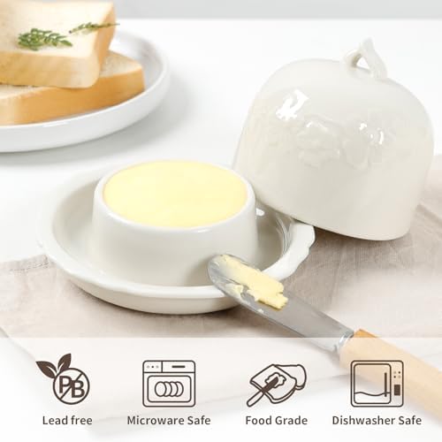 Butter Dish, Ceramic Small Butter Dish with Lid, 2025 Design Mini