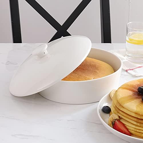Sweese Ceramic Tortilla Warmer - Holds 12 Tortillas, Microwave & Oven