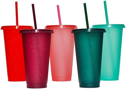 Suertestarry Tumbler with Straw and Lid,Water Bottle Iced Coffee