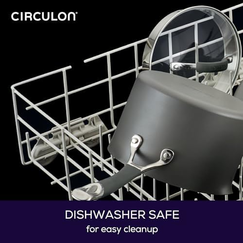 Circulon Radiance Hard-Anodized Nonstick Sauce Pan with Lid, 3-Quart