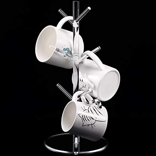 Patelai 14 Inch Acrylic Coffee Mug Tree Coffee Mug Rack Cup Holders