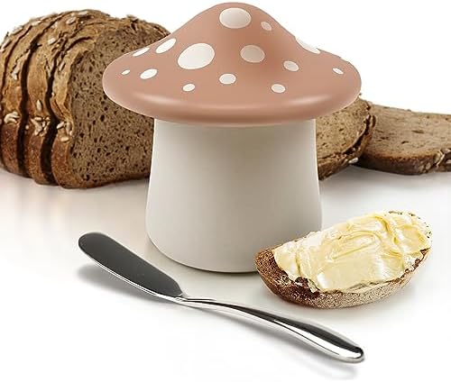Genuine Fred FORAGE Mushroom Butter Storage Container, Unique Kitchen