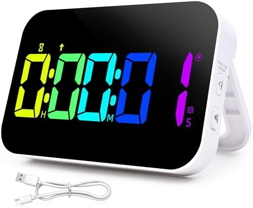 Kitchen Digital RGB Timer, Rechargeable, Vibration Mode