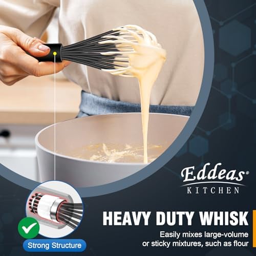Whisks For Cooking Up To 500°F Silicone Whisk tool Non-Scratch