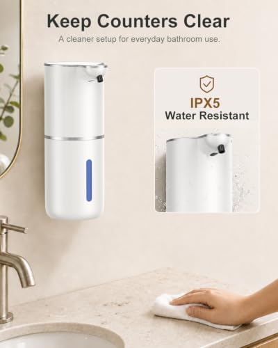 Fantictas Automatic Foaming Soap Dispenser Touchless, 4 Adjustable