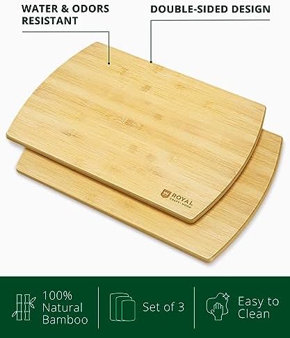ROYAL CRAFT WOOD Bamboo Cutting Board with Juice Groove - Kitchen