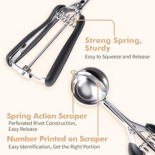 Cookie Scoop set, Cookie Scoops for Baking Set of 3, Size #60/ #40
