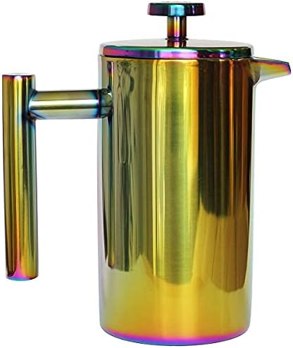 Stainless Steel French Press, 34oz, Rainbow