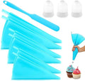 Piping Bags Set - 6pcs Reusable Silicone Pastry Bags with 3 Couplers