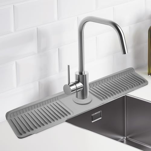 24 Inch Silicone Faucet Mat, 6°Slope
