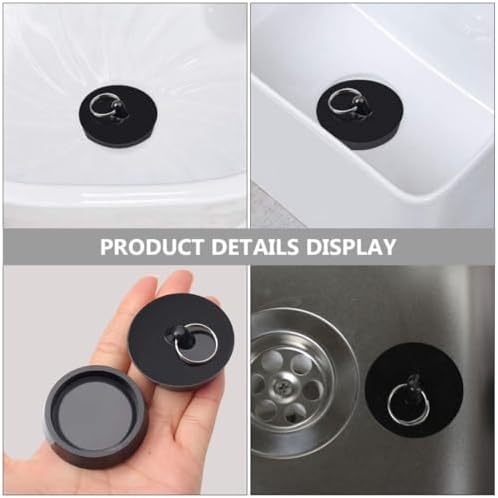 4pcs Bathtub Sink Plug with PVC Stainless Steel Seal Covers