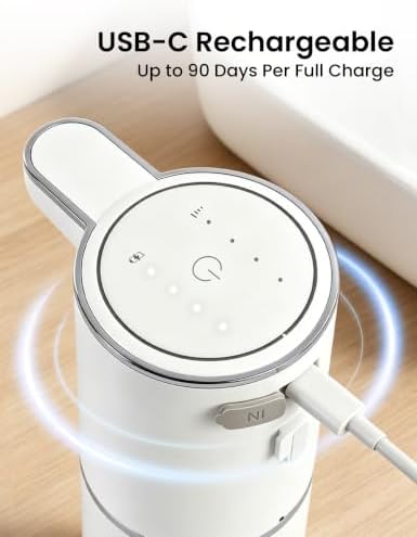 Automatic Soap Dispenser, USB Rechargeable, White