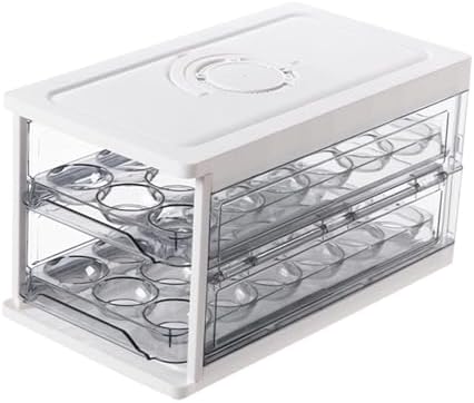 Egg Holder for Fridge 2 Layer 36 Egg Tray Drawer Type Storage Bin for