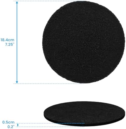 PURIMADE 10Pack 7.25 Inch Charcoal Compost Filters