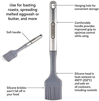 Farberware Pro Silicone Basting Brush, 11 Inch Pastry Brush for