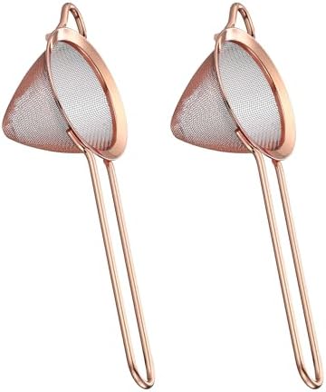Fine Mesh Cocktail Strainer, Stainless Steel, Long Handle Set of 2