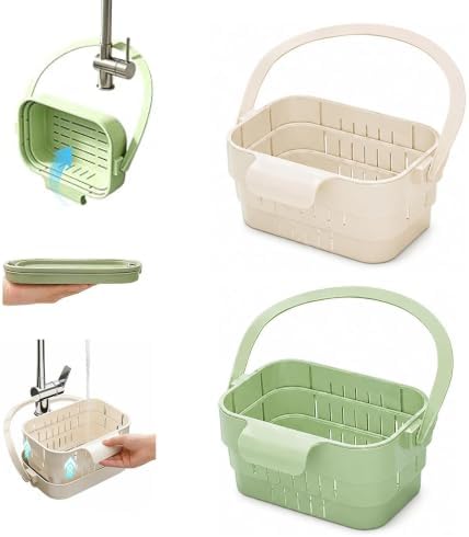2-Pack Foldable Hanging Sink Strainer Basket, Collapsible