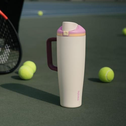 Owala FreeSip Tumbler Stainless Steel Water Bottle 40 oz Dreamy Field