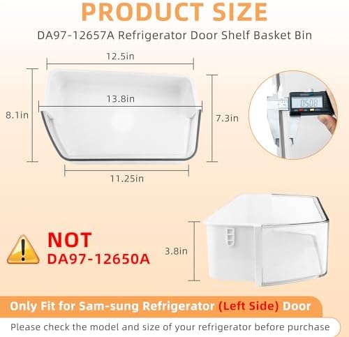 DA97-12657A Refrigerator (LEFT) Door Shelf Bin Replacement Fit for