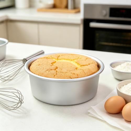 XZJMY 5-Pack 5 x 2 Inch Mini Round Cake Pans, Non-Stick Aluminum