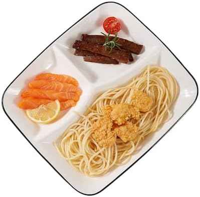 10inch Ceramic Divided Plates Set of 2,3 Compartment Portion Control