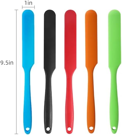 Silicone Jar Spatula, Sourdough Spatula with Long Handle, 5 Pcs