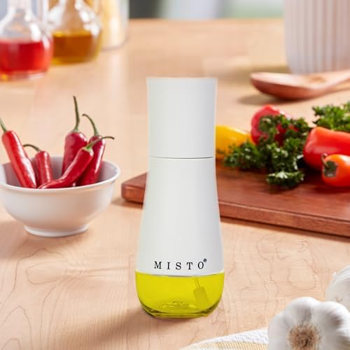 Misto Gourmet Refillable Oil Sprayer Bottle, White