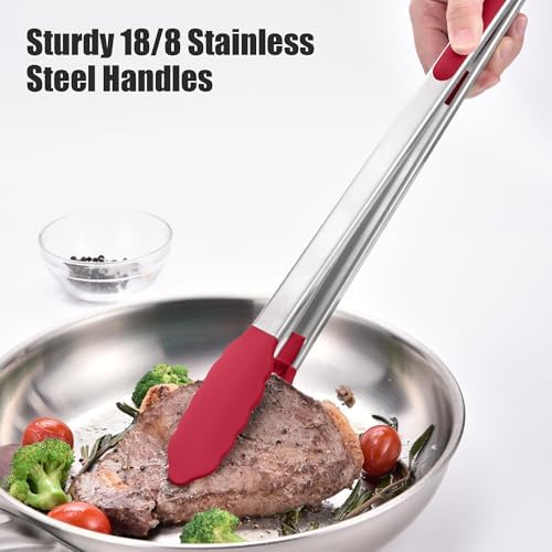 Doosu Kitchen Food Tong, 16 Inch, Red