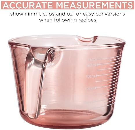 COOK WITH COLOR Glass Measuring Cups - Ideal for Cooking and Baking