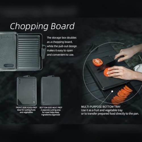 Camping Kitchen Knife Set, 4-Piece Compact Cooking Tool Set with