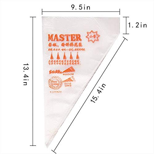 Large Thickened 100Pcs Disposable Tipless Piping Bags and Bag Royal
