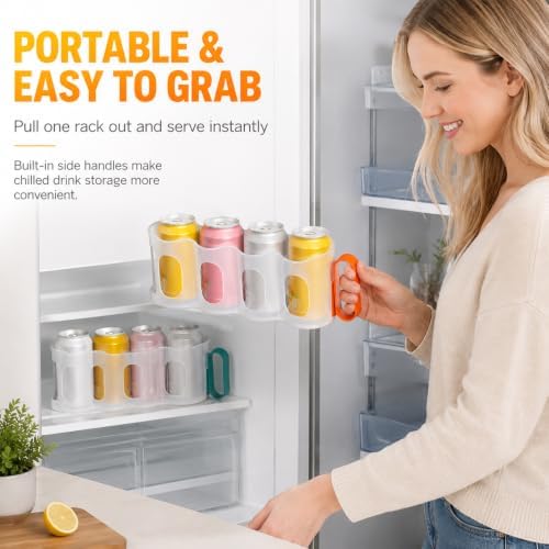 Portable Soda Can Organizer for Cooler, 3 Pieces, Transparent