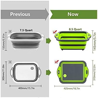 Collapsible Cutting Board with Colander, Foldable Multi-function