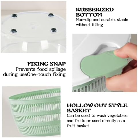 4.2L Green Salad Spinner & Lettuce Spinner for kitchen