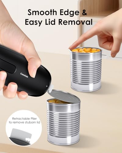 Canslab Core Electric Can Opener_One Touch Auto Stop, 4 AA Battery