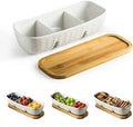 Miamolo Chip and Dip Set Bowl with Divided Serving Tray, Hosting Essentials