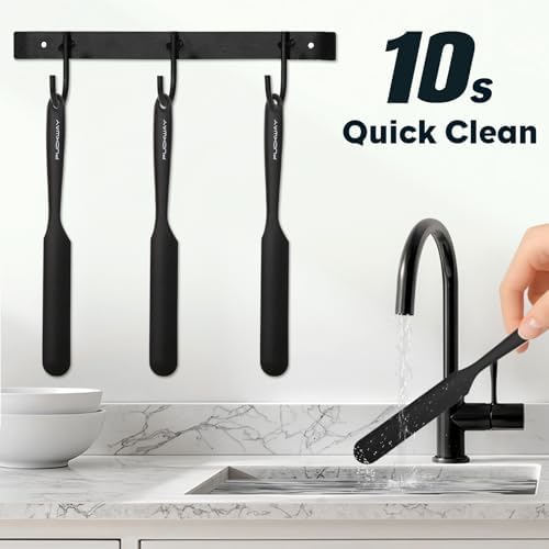 3pcs Silicone Jar Spatulas 10in Long Skinny Heat-Resistant, Narrow