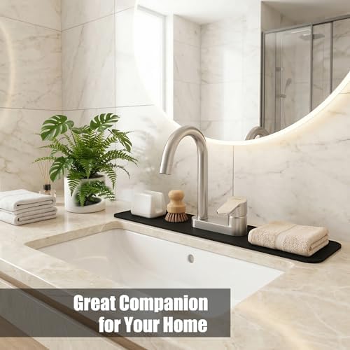 2PCS Absorbent Mat for Bathroom 4IN Centerset Oval-Hole Faucet-23.5"