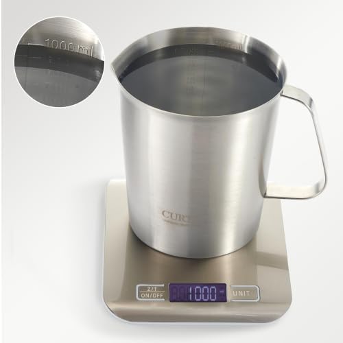 CURTA 18/8 Stainless Steel Measuring Cup with Handle and Pour Spout