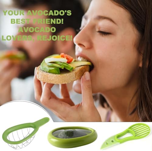 Avocado Slicer Tools 3 PCS - Avocado Saver for Fridge to Keep