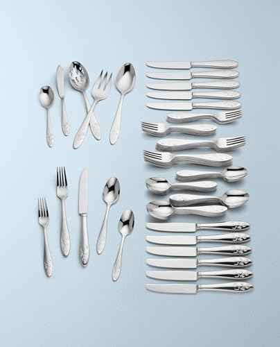 Lenox Butterfly Meadow 65-Piece 18/10 Silverware Set for 12, Flatware