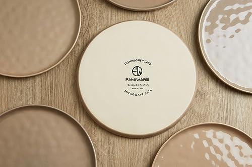 famiware Mars 6 Pieces Dinner Plates, 10.25 inch Plate Set, Scratch