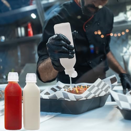 WAYDA Condiment Squeeze Bottles,6 Pack Squeeze Bottles for Sauces
