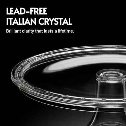 Godinger Crystal Glass Cake Stand, Wedding Cake Plate, Made in Italy