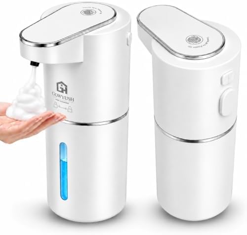 Automatic Foaming Soap Dispenser Touchless - 2 Pack Rechargeable
