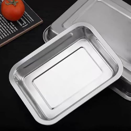 3 Pack Stainless Steel Breading Trays Set,Breading Pans for