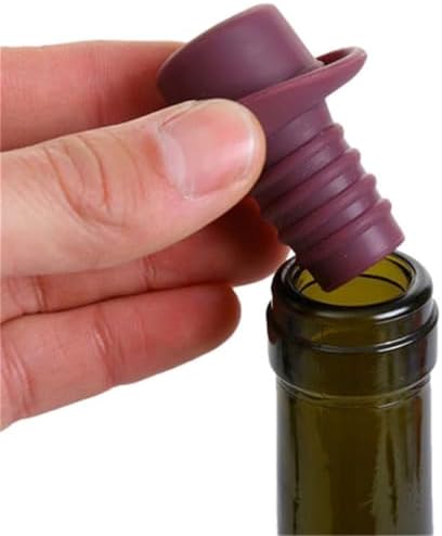 PRETYZOOM 5pcs Silicone Wine Bottle Stoppers Reusable Vacuum Sealing