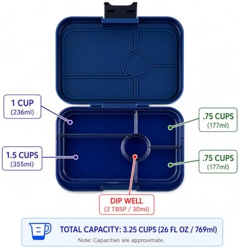 Yumbox Tapas Leakproof Bento Box, 5 Compartments, Monte Carlo Blue