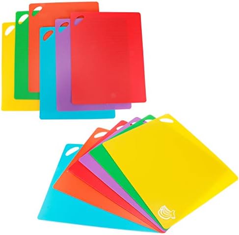 6 - Piece Color - Coded Cutting Board Set, Flexible Non - Slip