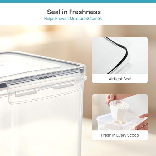 Vtopmart 5 PCS Flour and Sugar Storage Container Sets for Regular